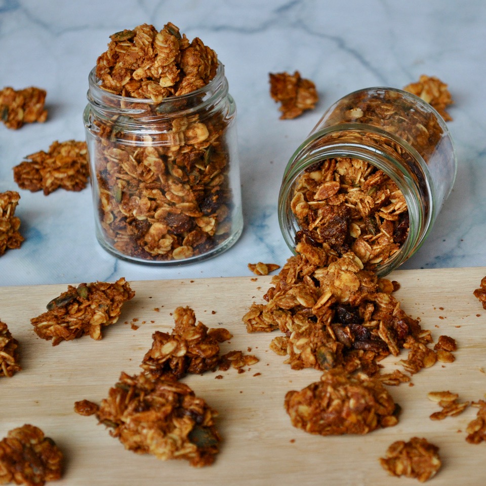 Two jars of vegan granola