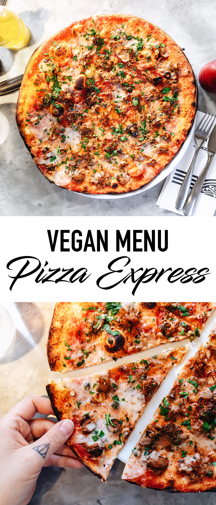 Pizza Express Vegan Menu Pinterest Graphic