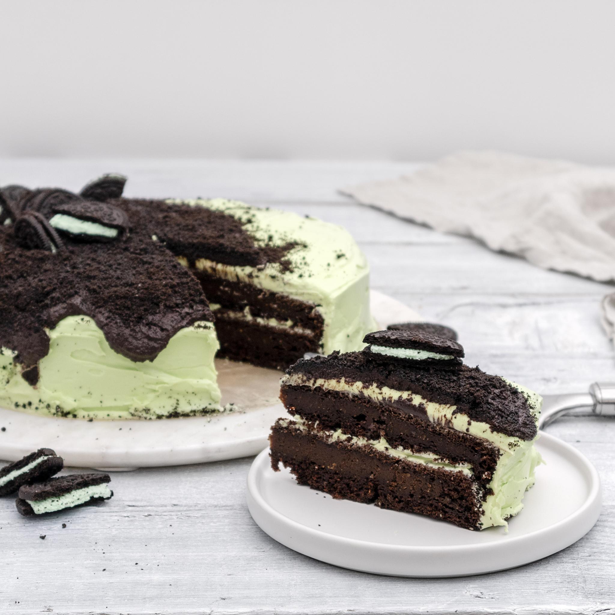 Vegan Chocolate Mint Oreo Cake Recipe