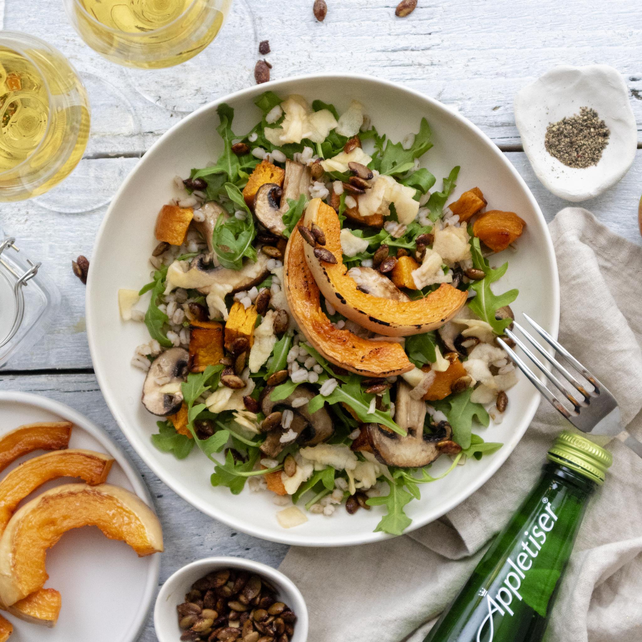 Roasted Pumpkin Salad Recipe (Vegan) Autumn Salad