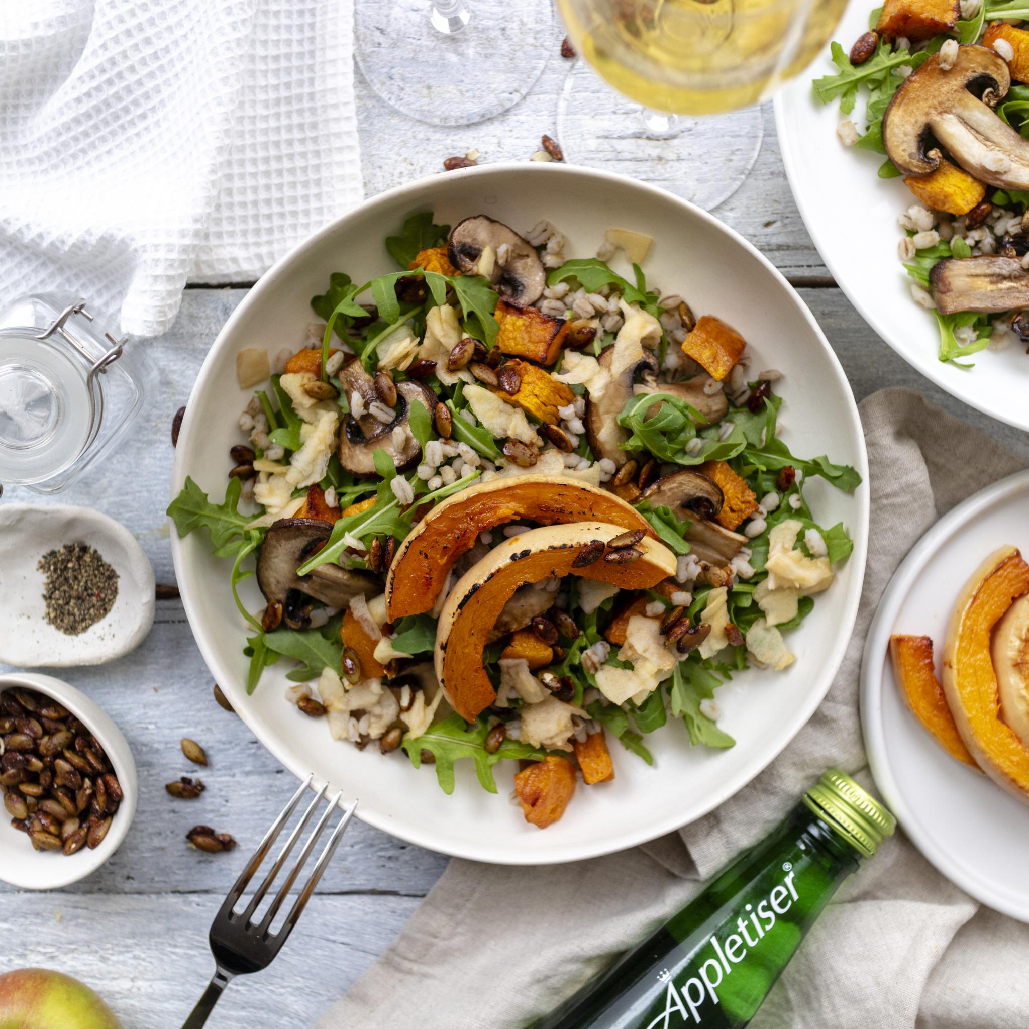 Roasted Pumpkin Salad Recipe (Vegan) Autumn Salad