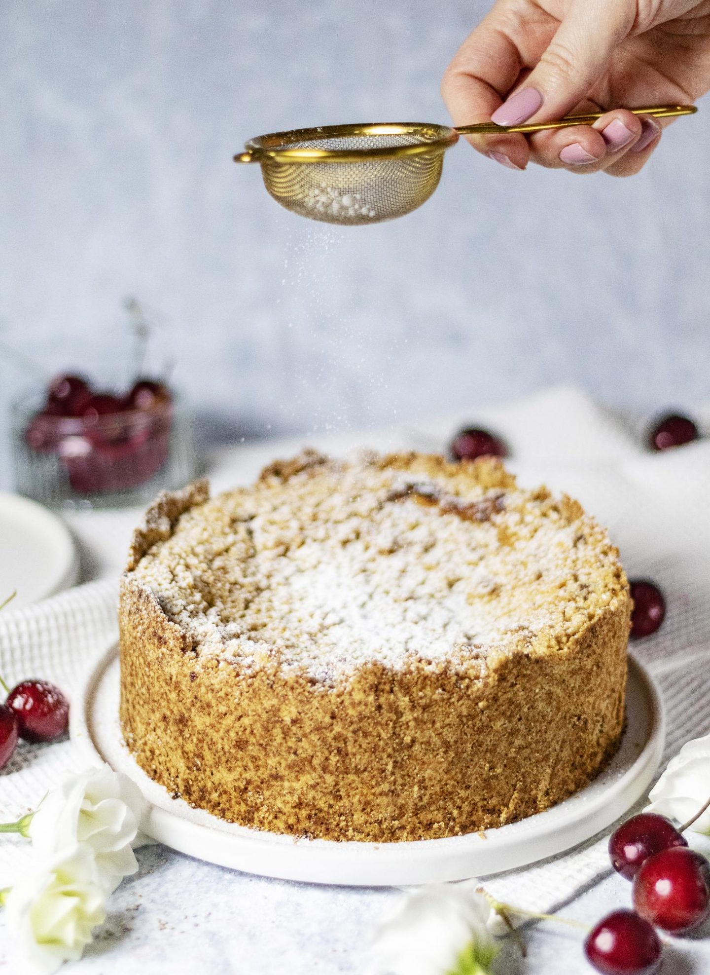 Vegan Cherry Quark Streusel