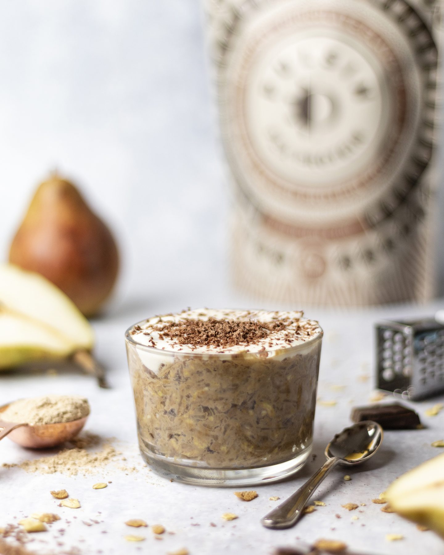 Pear and Chocolate Overnight Oats