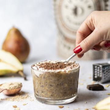 Pear and Chocolate Overnight Oats