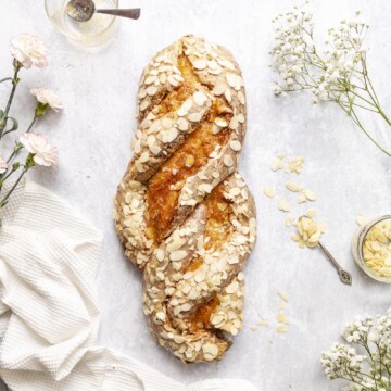 Vegan Easter Plait with marzipan