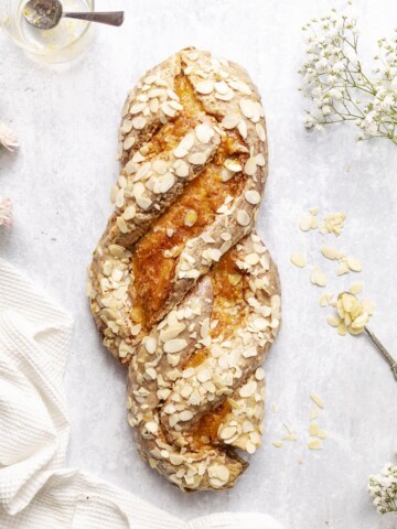 Vegan Easter Plait with marzipan