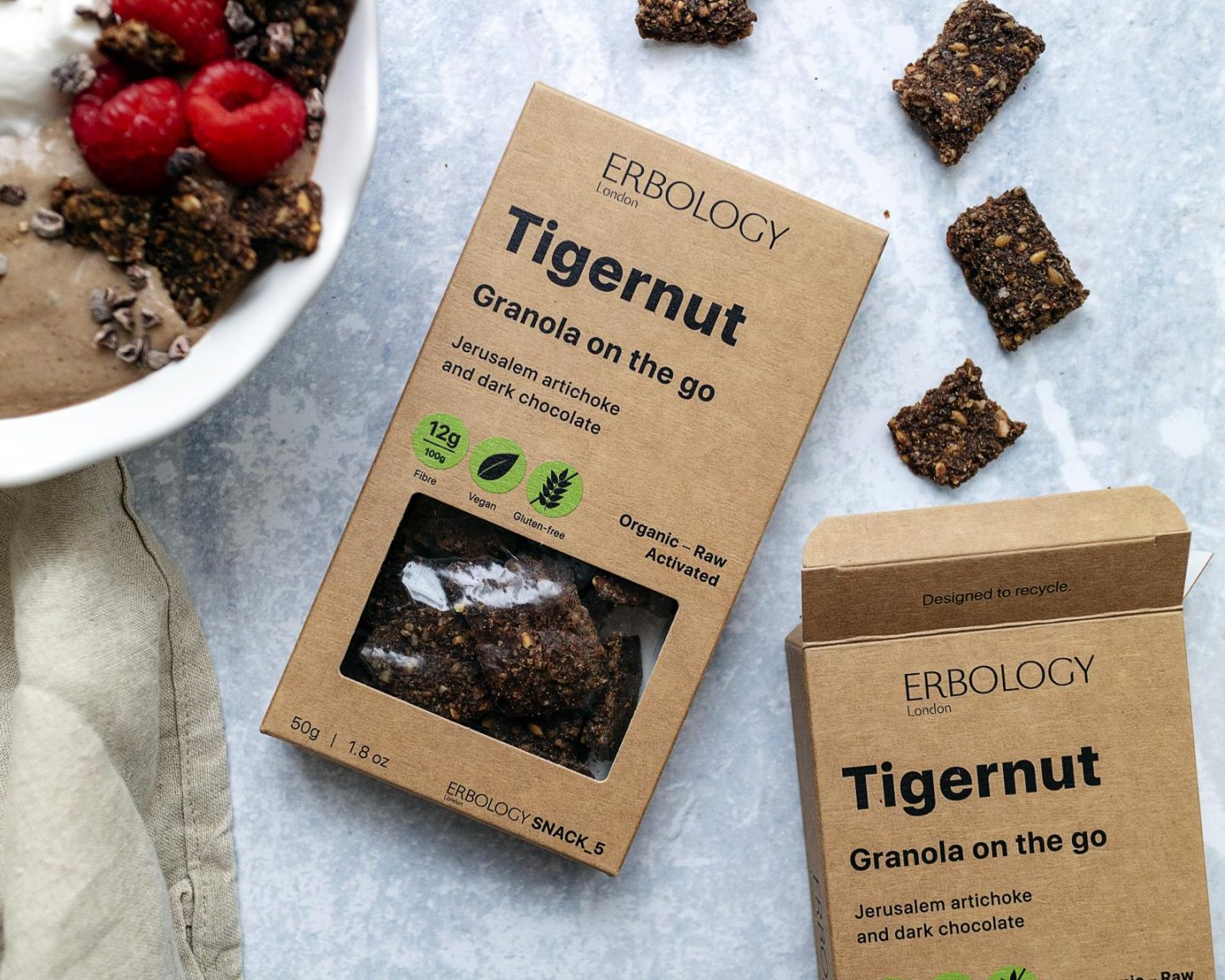 Erbology Tigernut Granola packaging