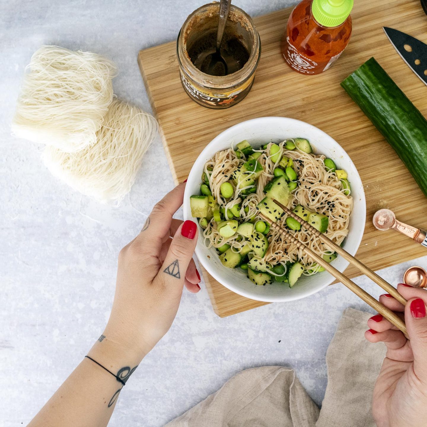 Vegan Rice Noodle Salad