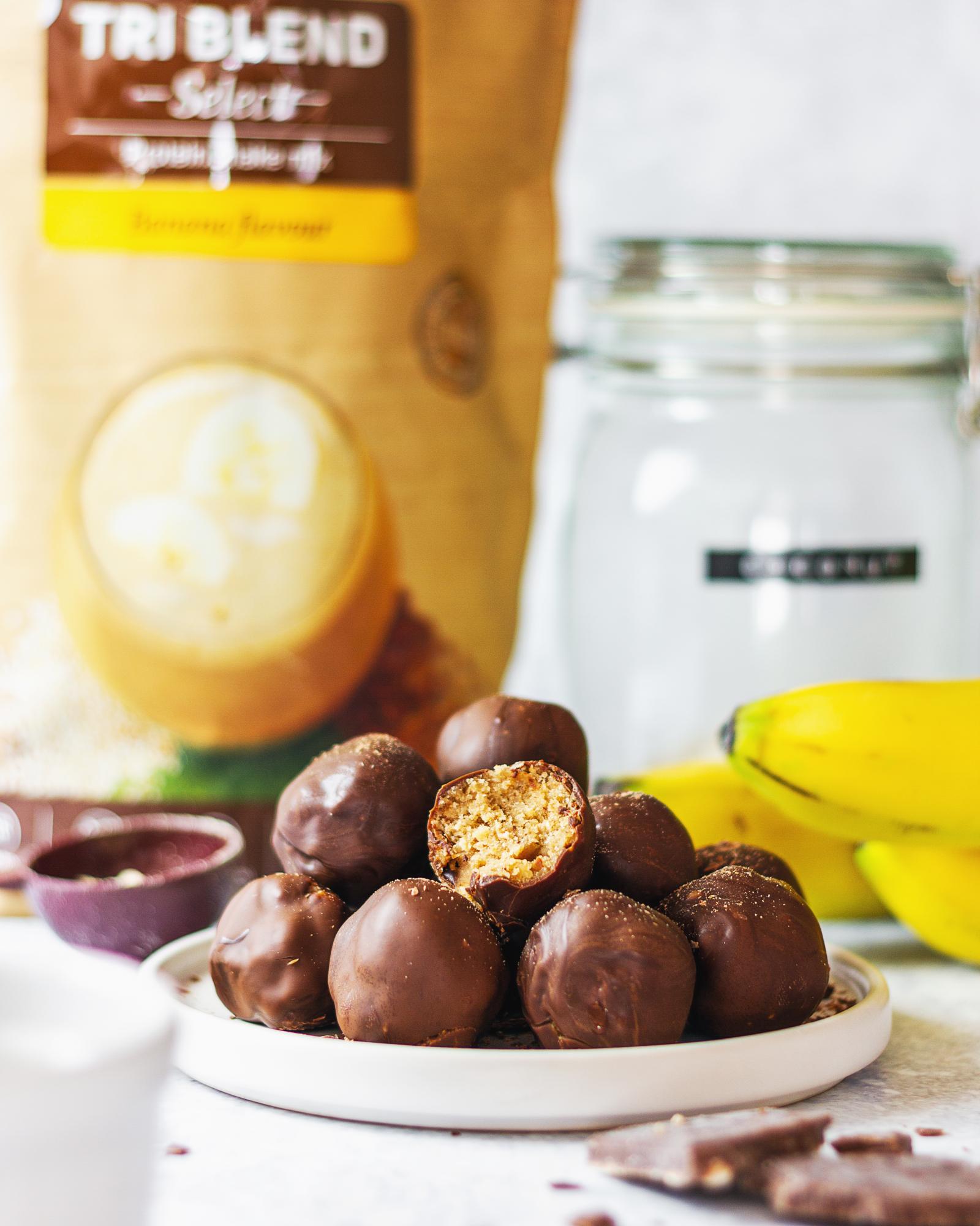 Vegan Protein Cookie Dough Truffles