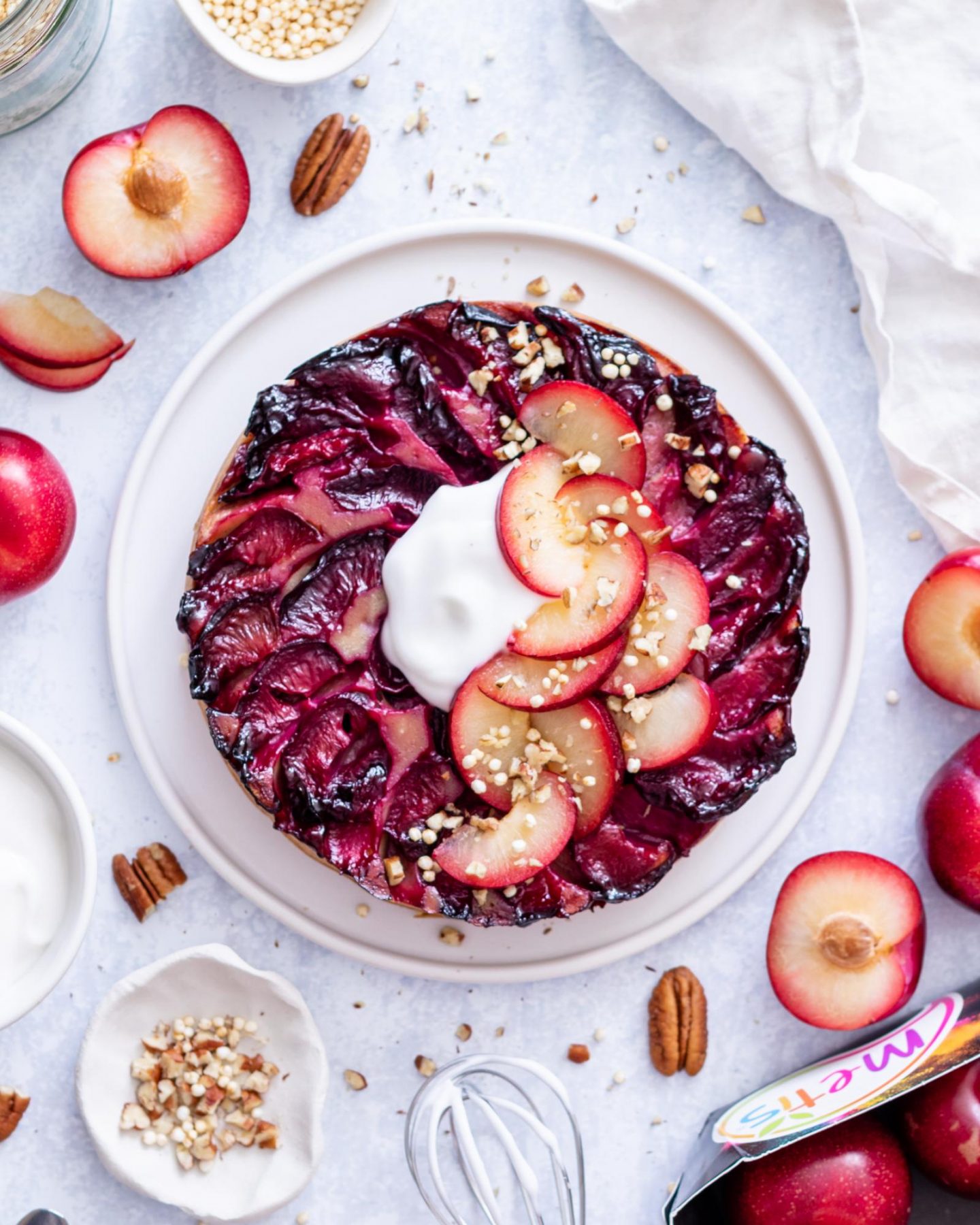 Vegan Upside Down Plum Cake