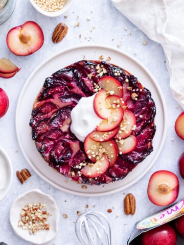 Vegan Upside Down Plum Cake