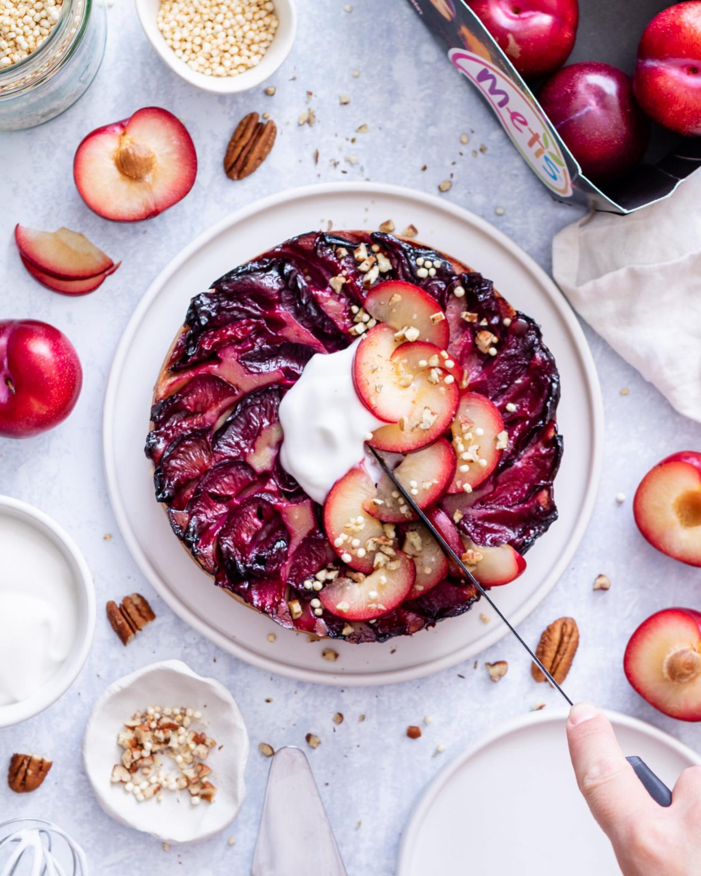 Vegan Upside Down Plum Cake