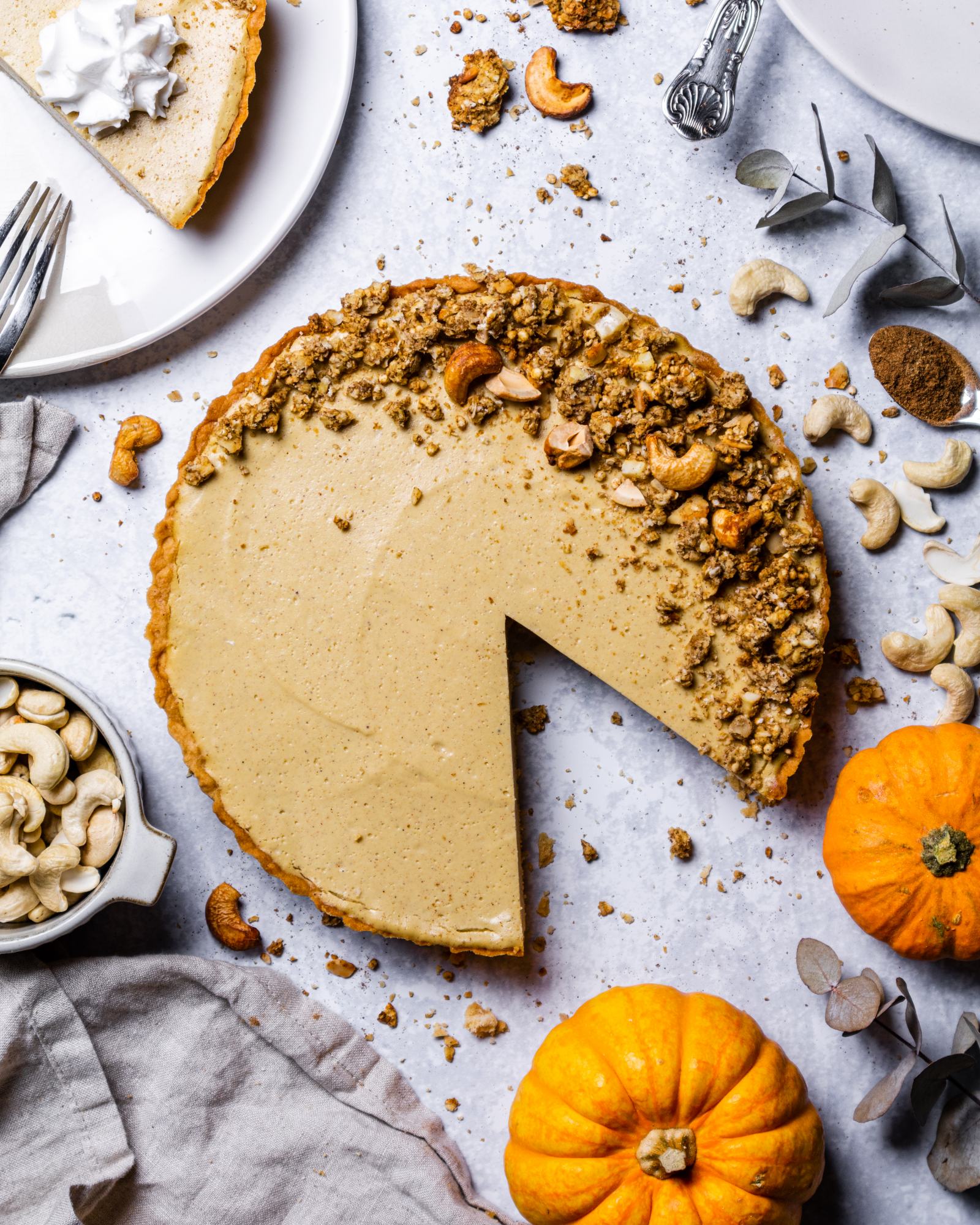 Vegan Pumpkin Pie Cheesecake