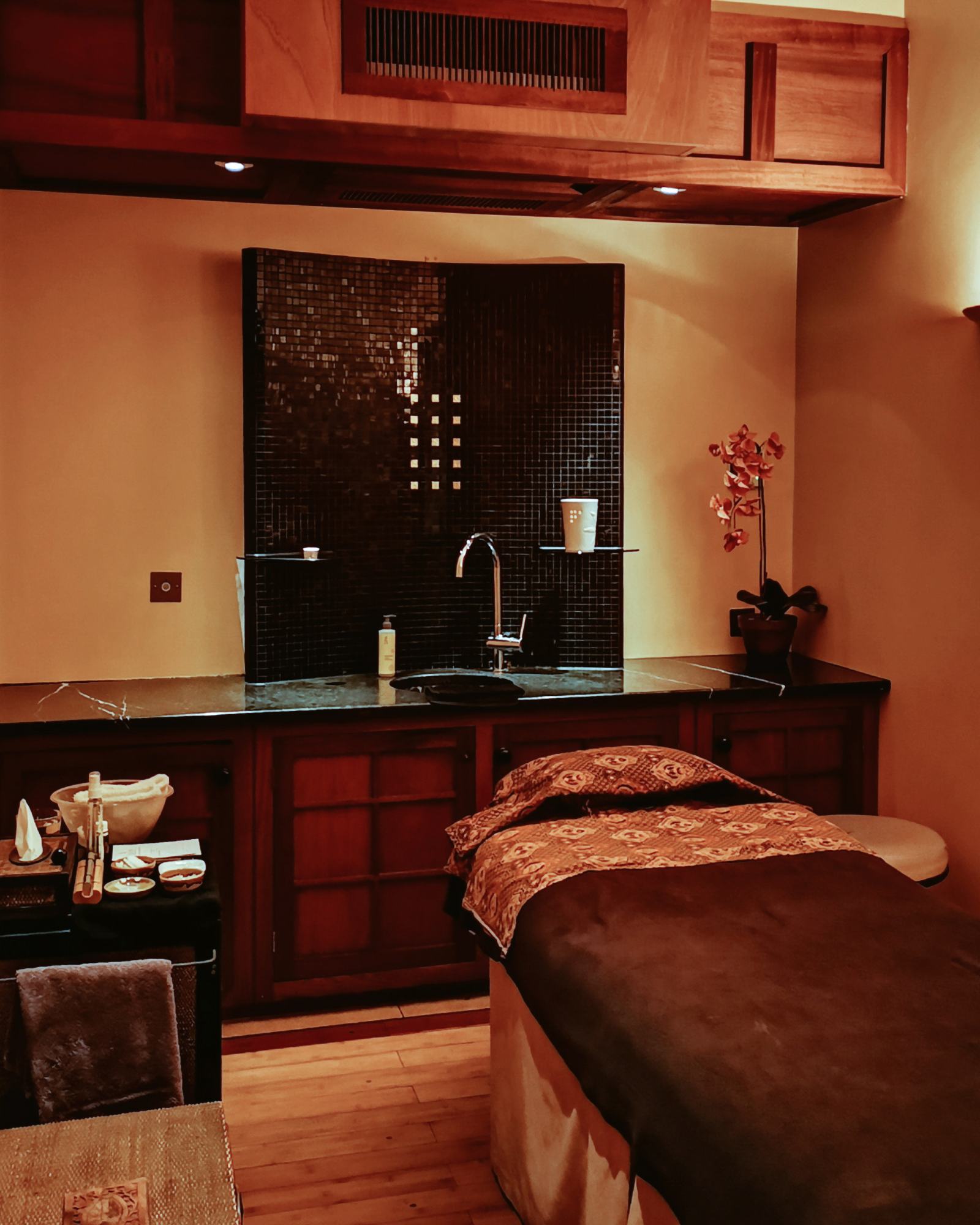 The spa facilities and treatment rooms at Carey's Manor Hotel SenSpa in the New Forest 
- perfect for a Vegan Spa Break!