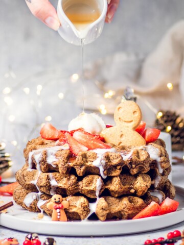 Vegan Gingerbread Waffles