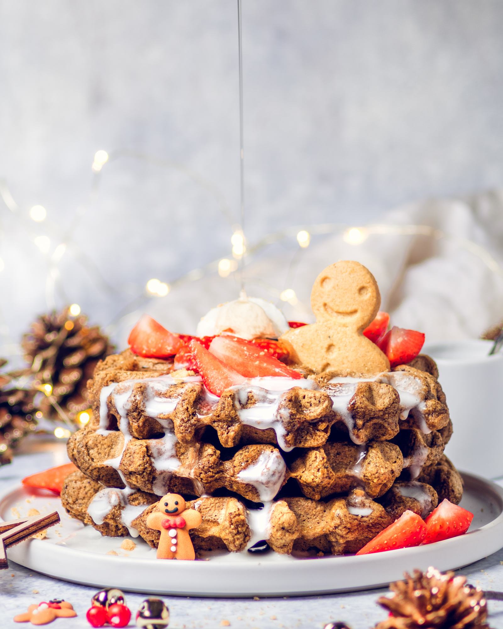 Vegan Gingerbread Waffles