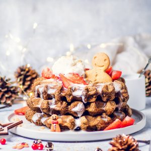 Vegan Gingerbread Waffles