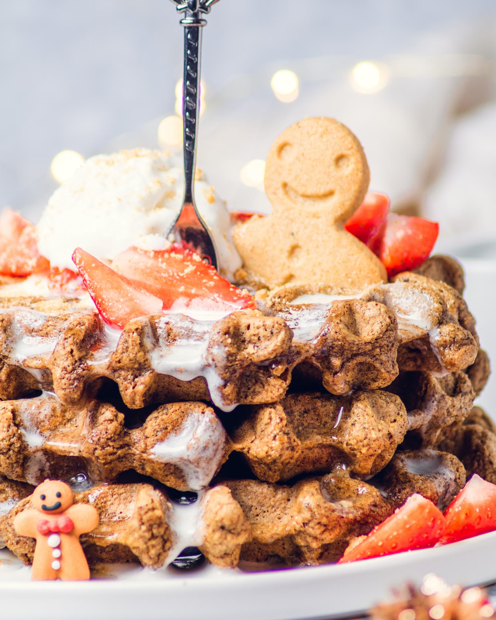 Vegan Gingerbread Waffles