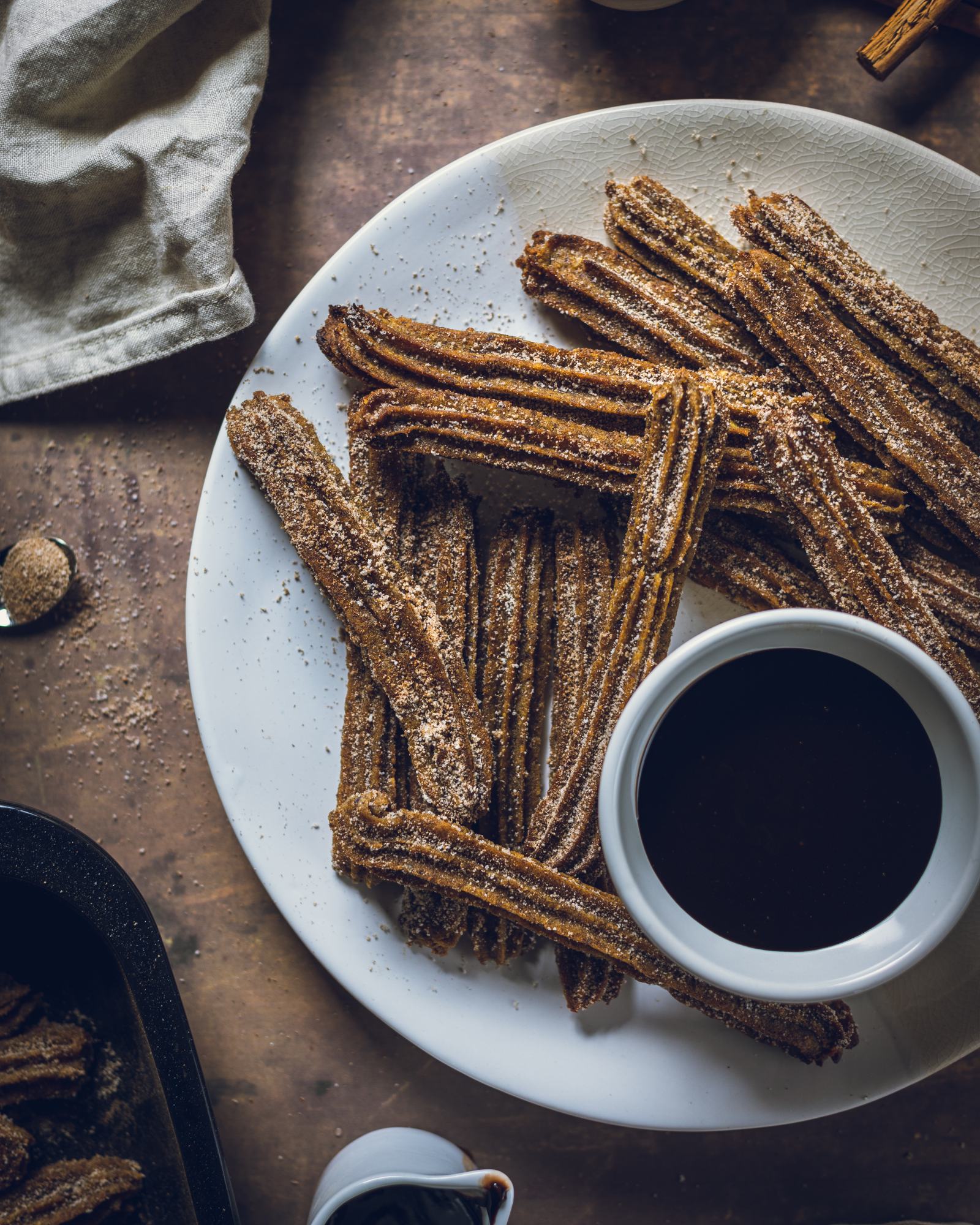 Vegan Churros on a plate