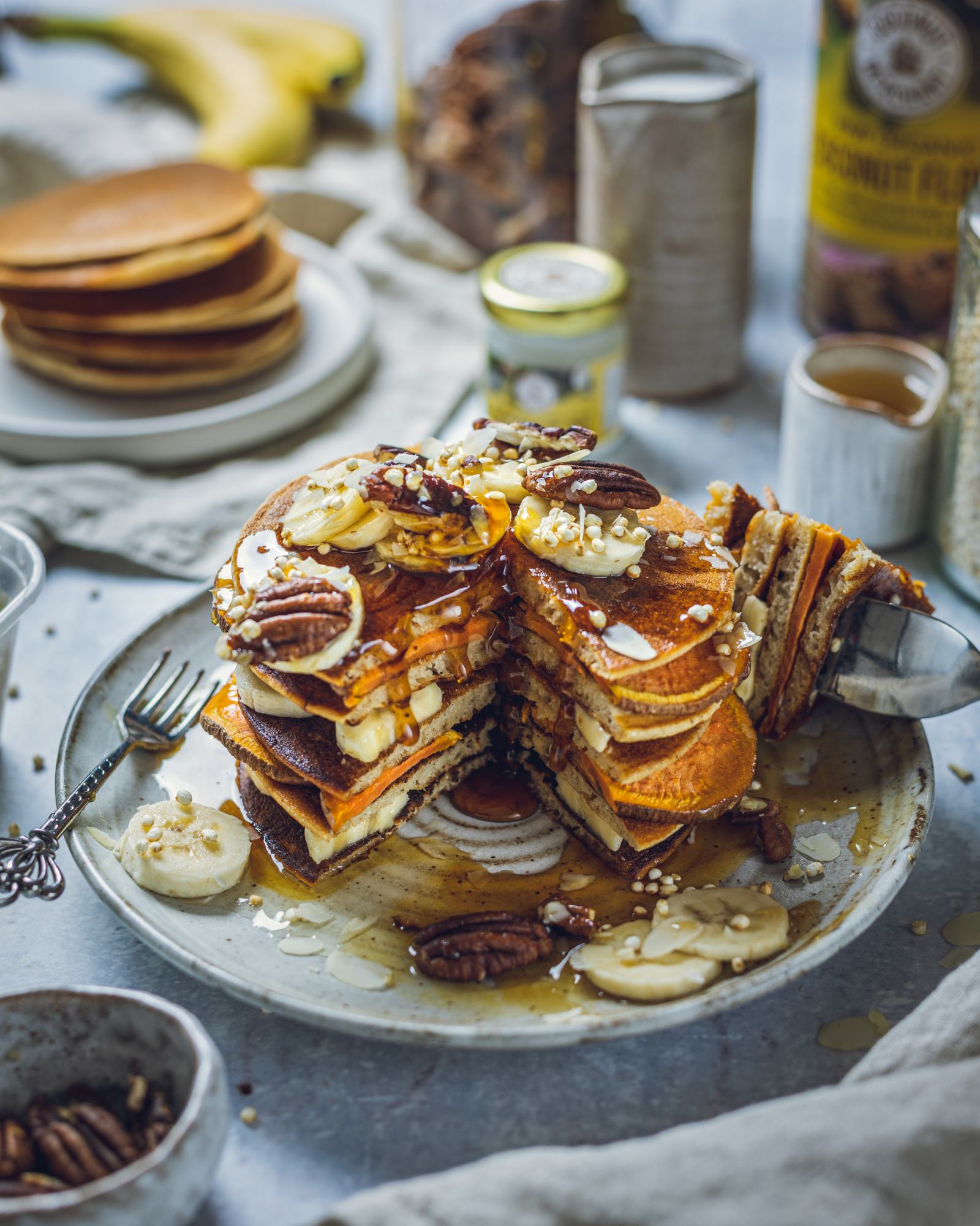 Vegan Coconut Flour Pancakes (Gluten-Free) - Romy London