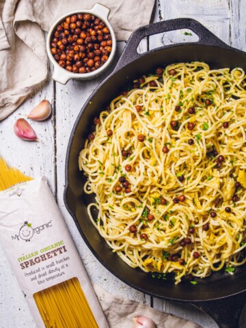 Vegan Carbonara with Smoky Chickpeas