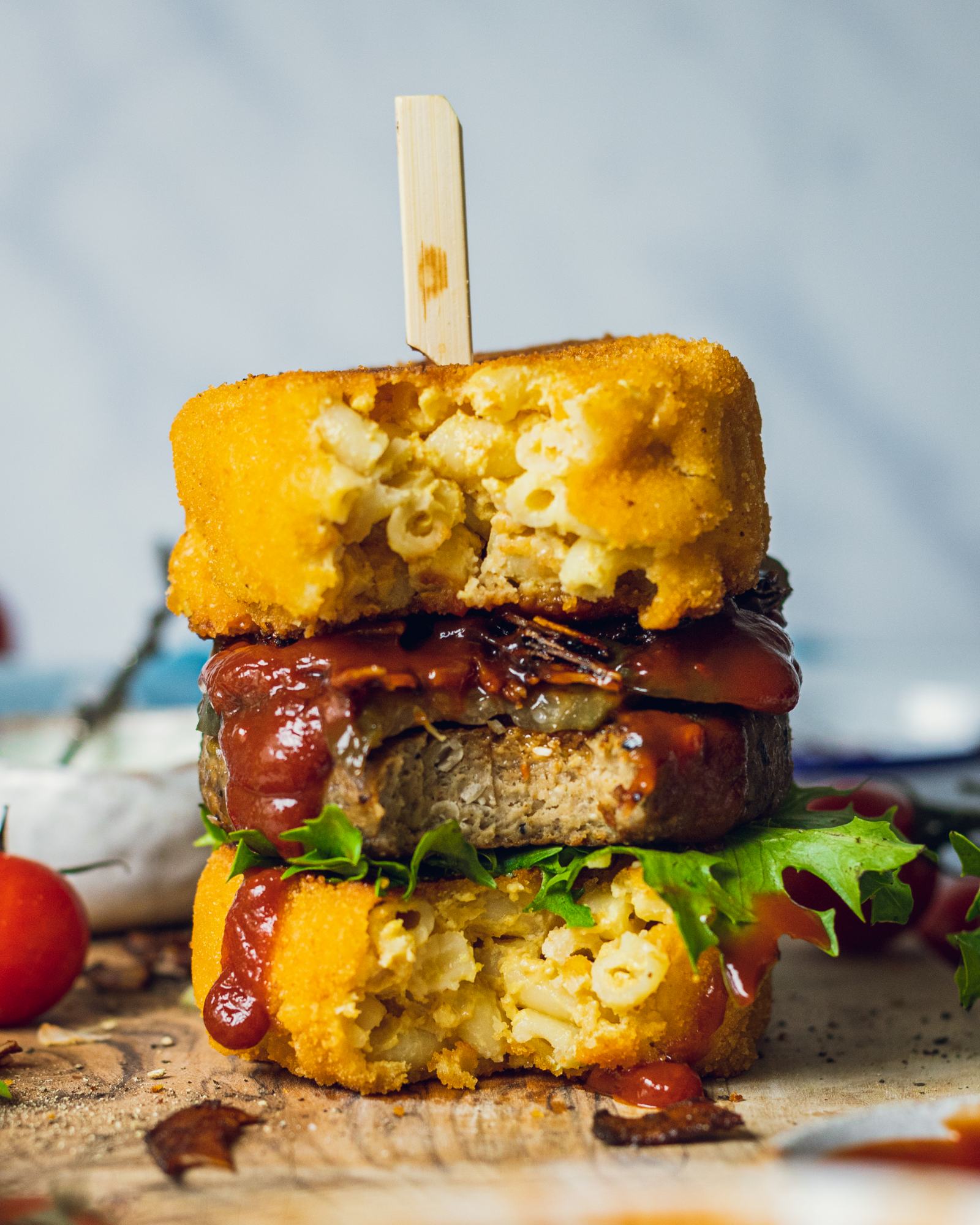 Vegan Mac and Cheese Burger Recipe Romy London