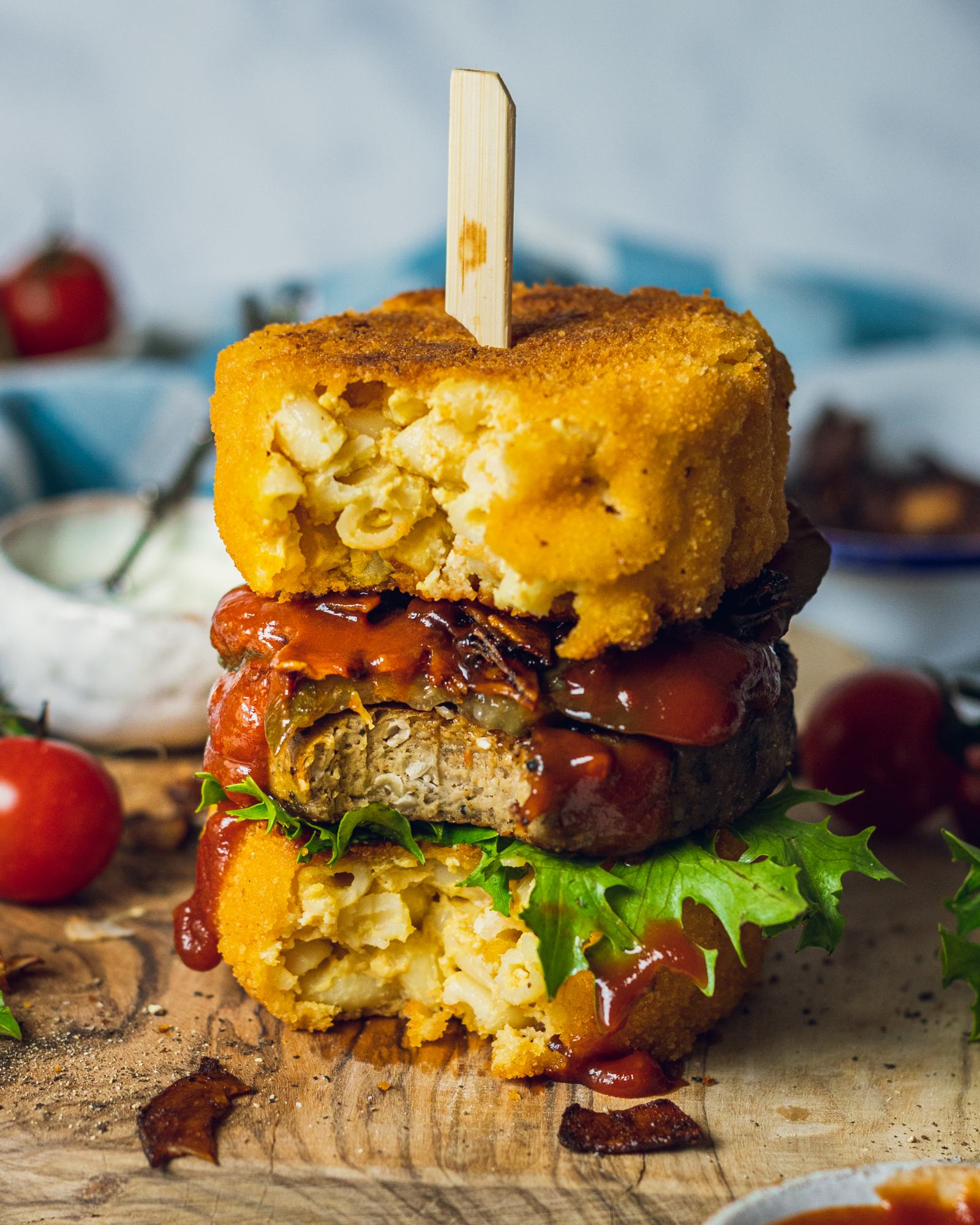 Vegan Mac & Cheese Burger