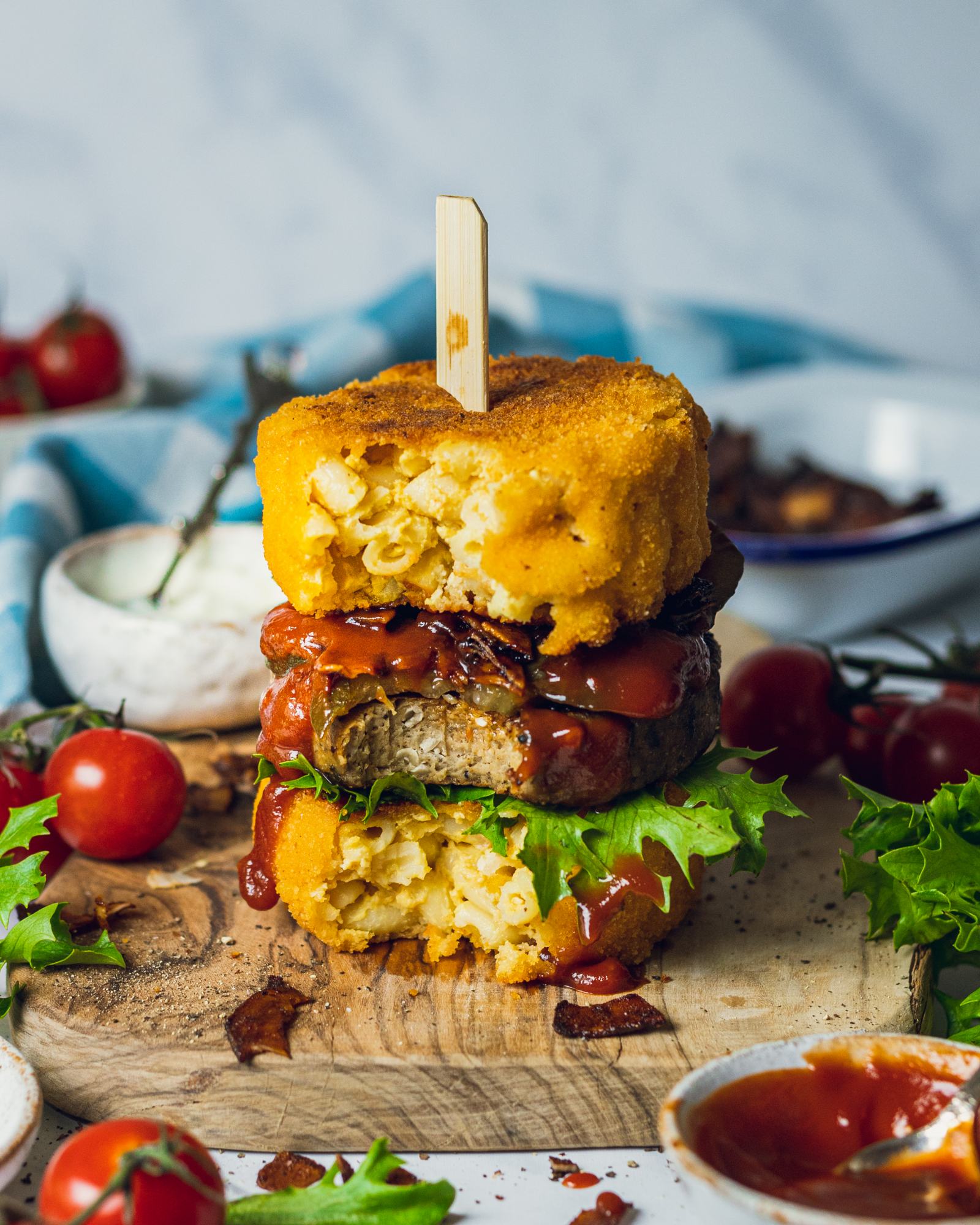 Vegan Mac & Cheese Burger