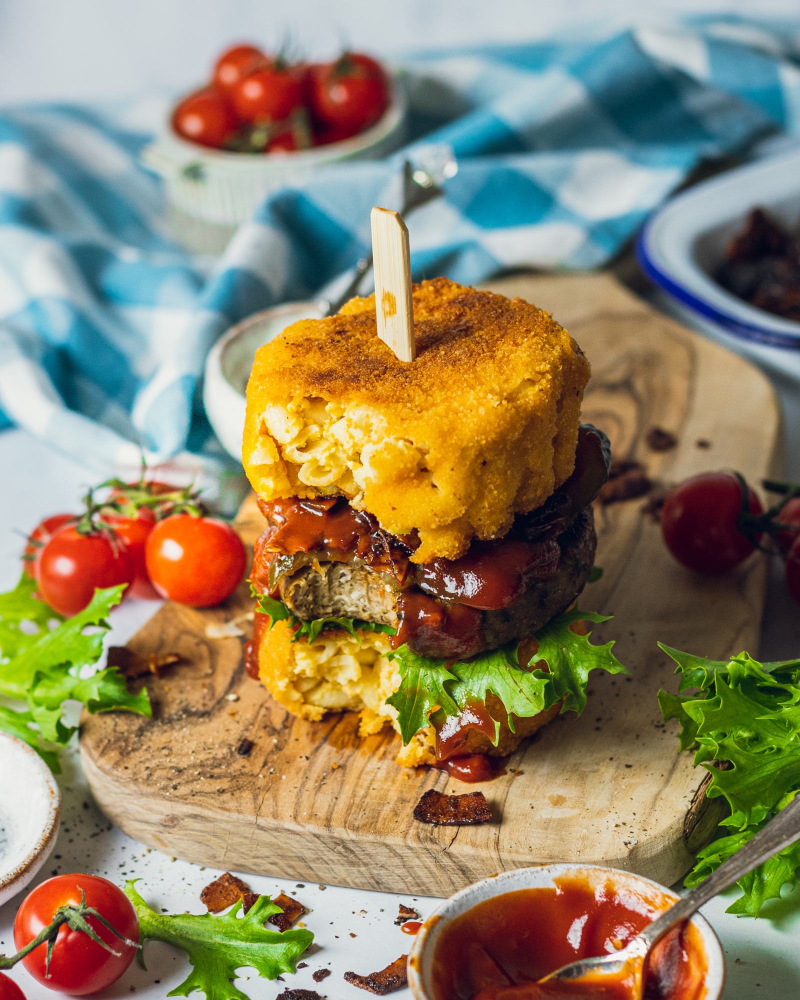 Vegan Mac & Cheese Burger