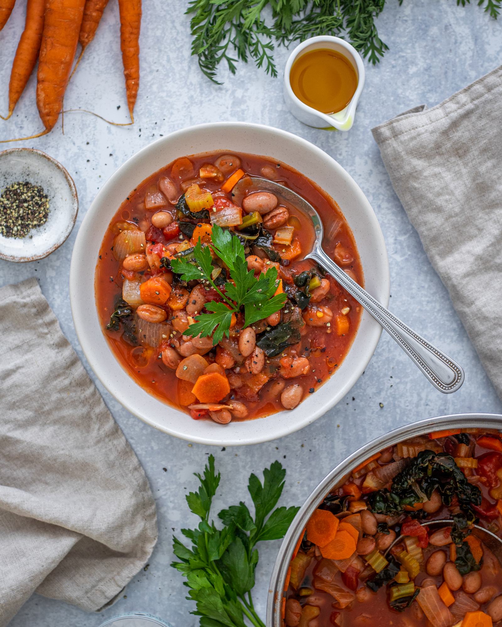 Kale and Borlotti Bean Soup Recipe