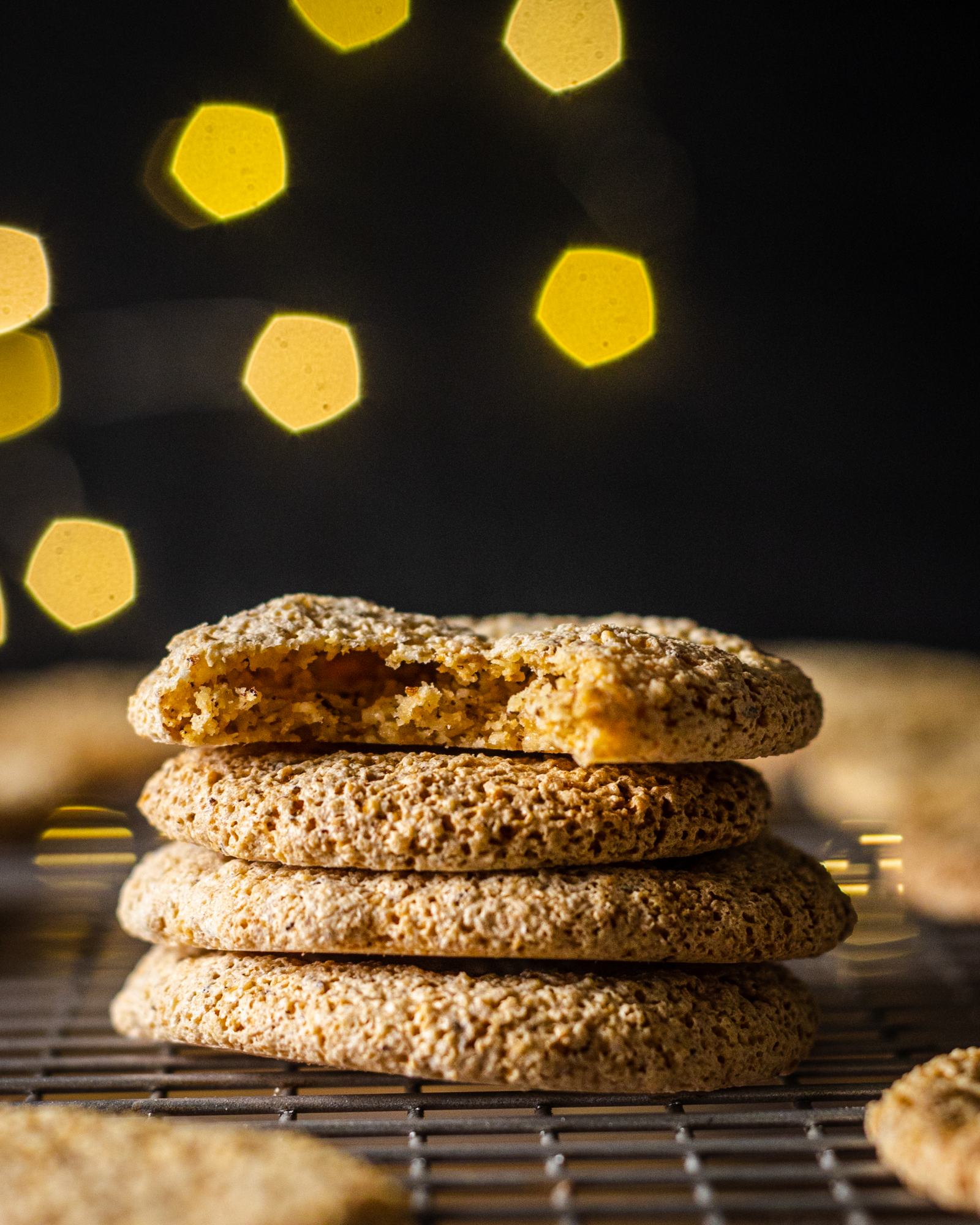 a stack of vegan macaroons - German style Christmas cookies