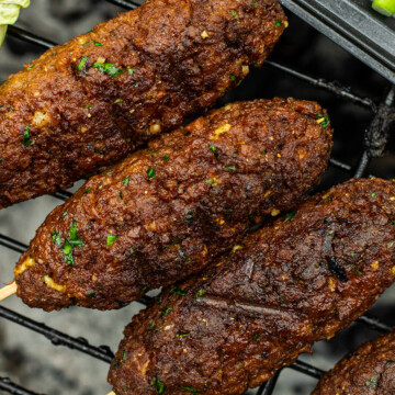 vegan kofta on the grill