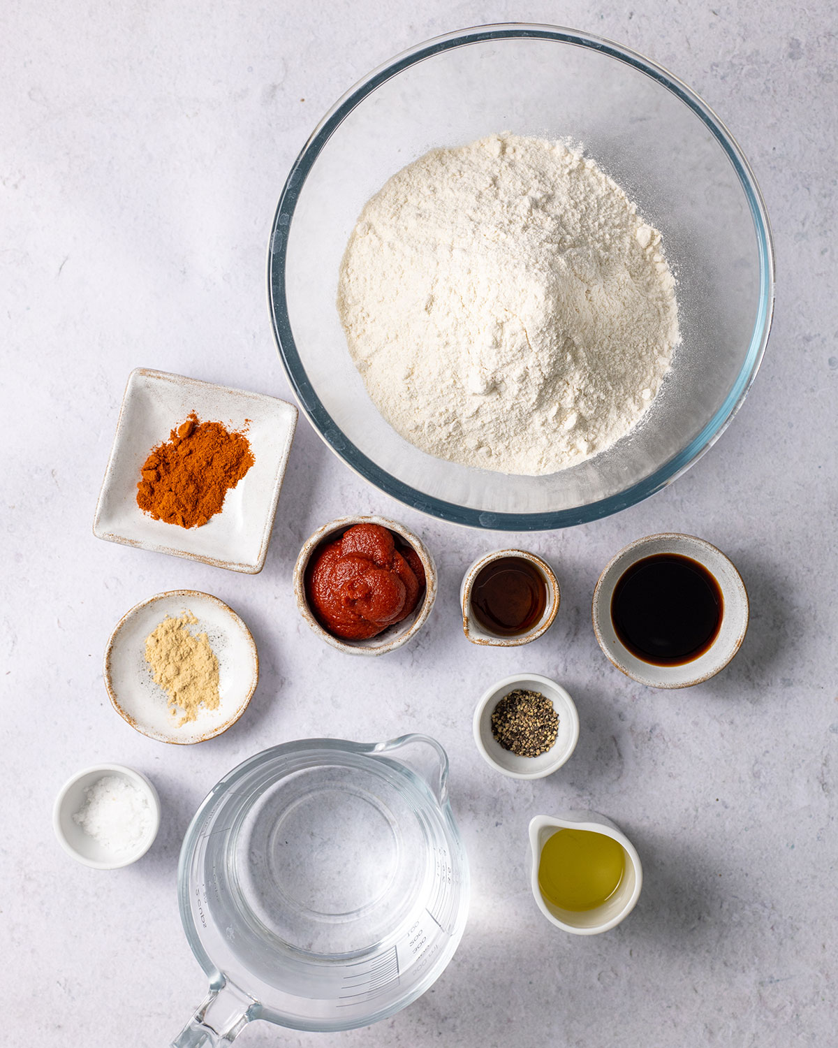 ingredients for vegan seitan chicken