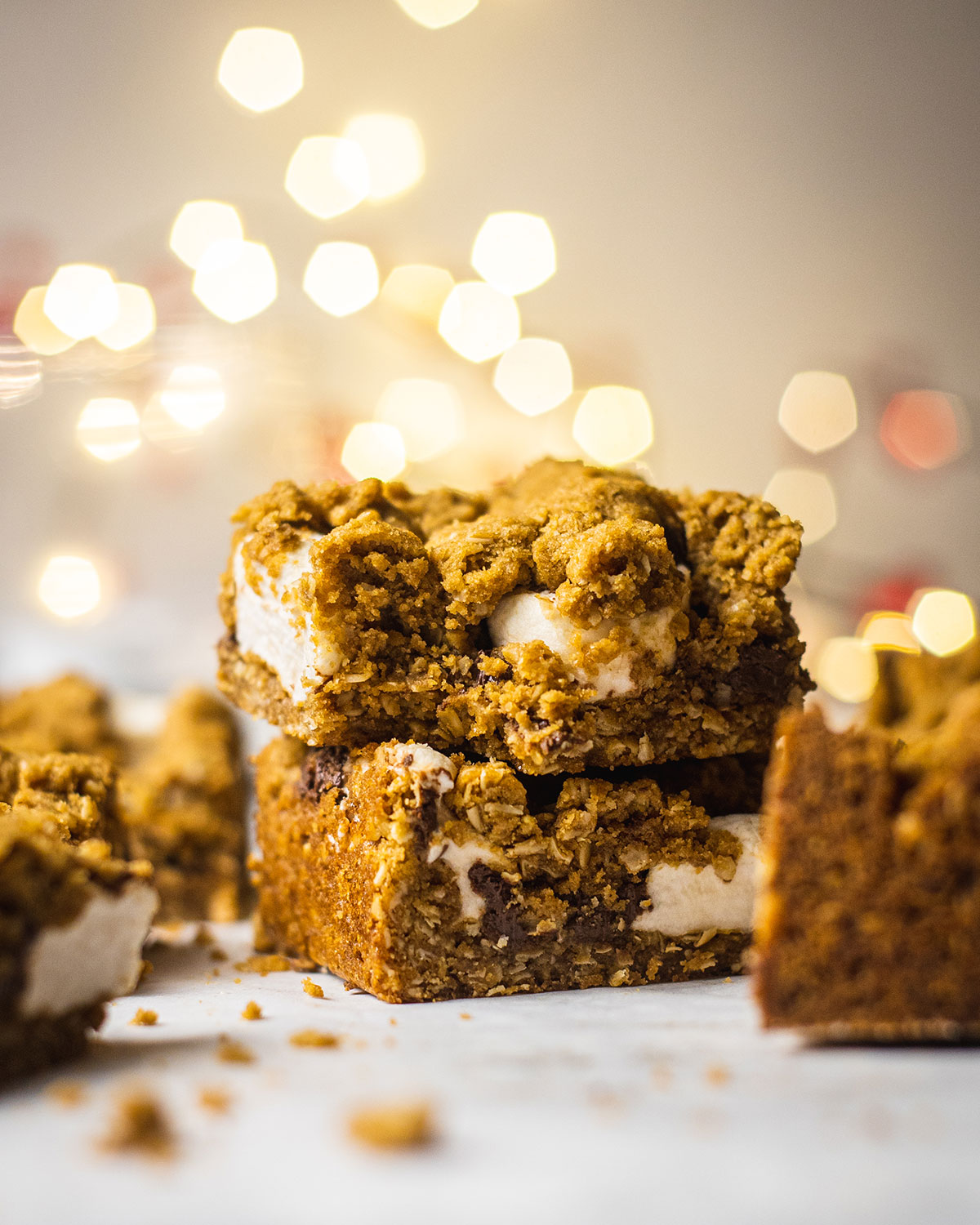 Baked Oatmeal Marshmallow Bars