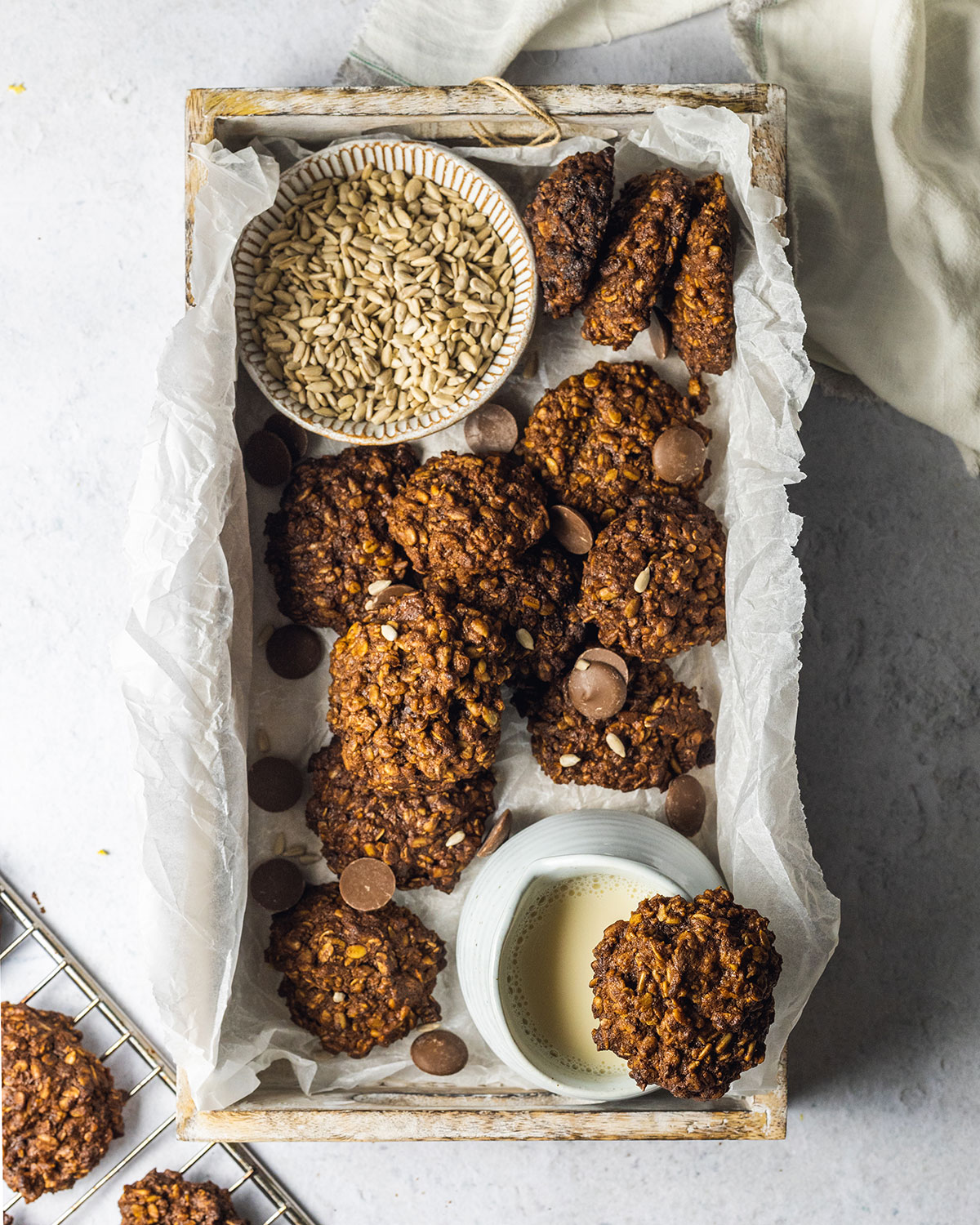 Vegan Sunflower Seed Cookies Recipe made with oats and banana (plantbased and gluten free)