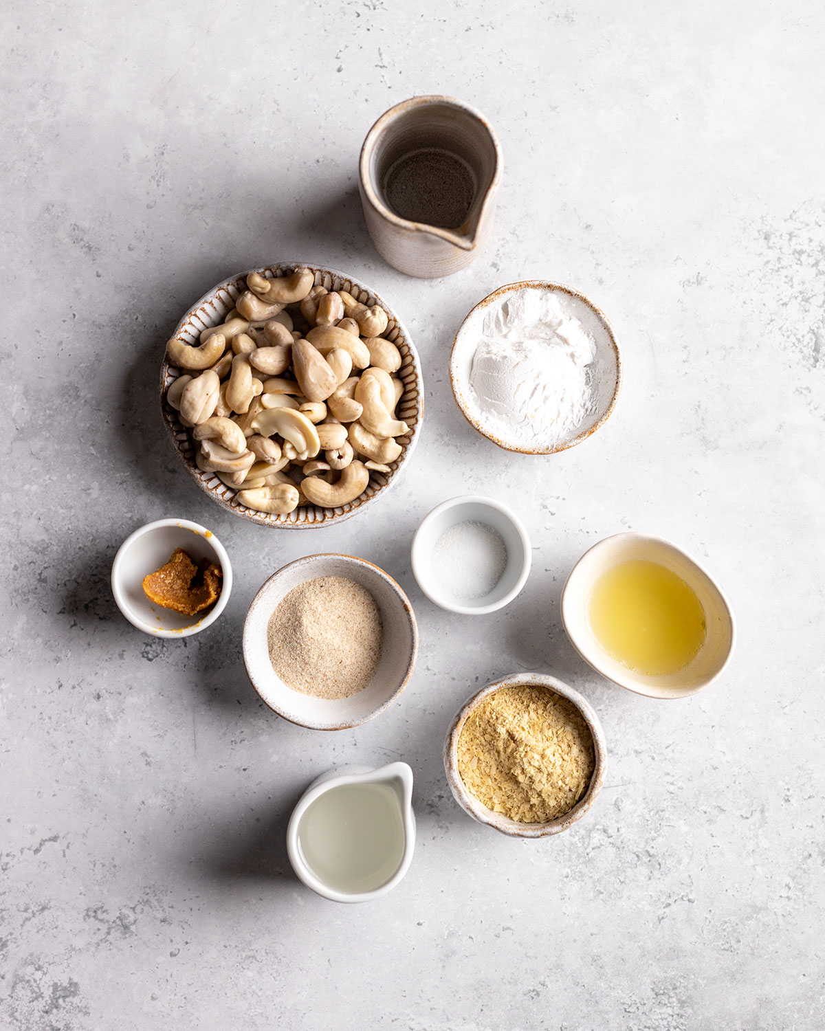 ingredients for vegan cheese curds