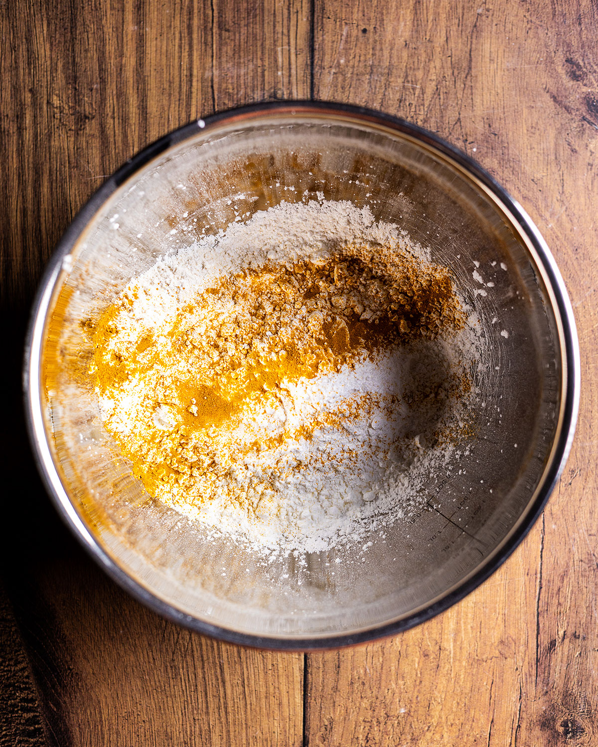 dry ingredients for the toad in the hole batter