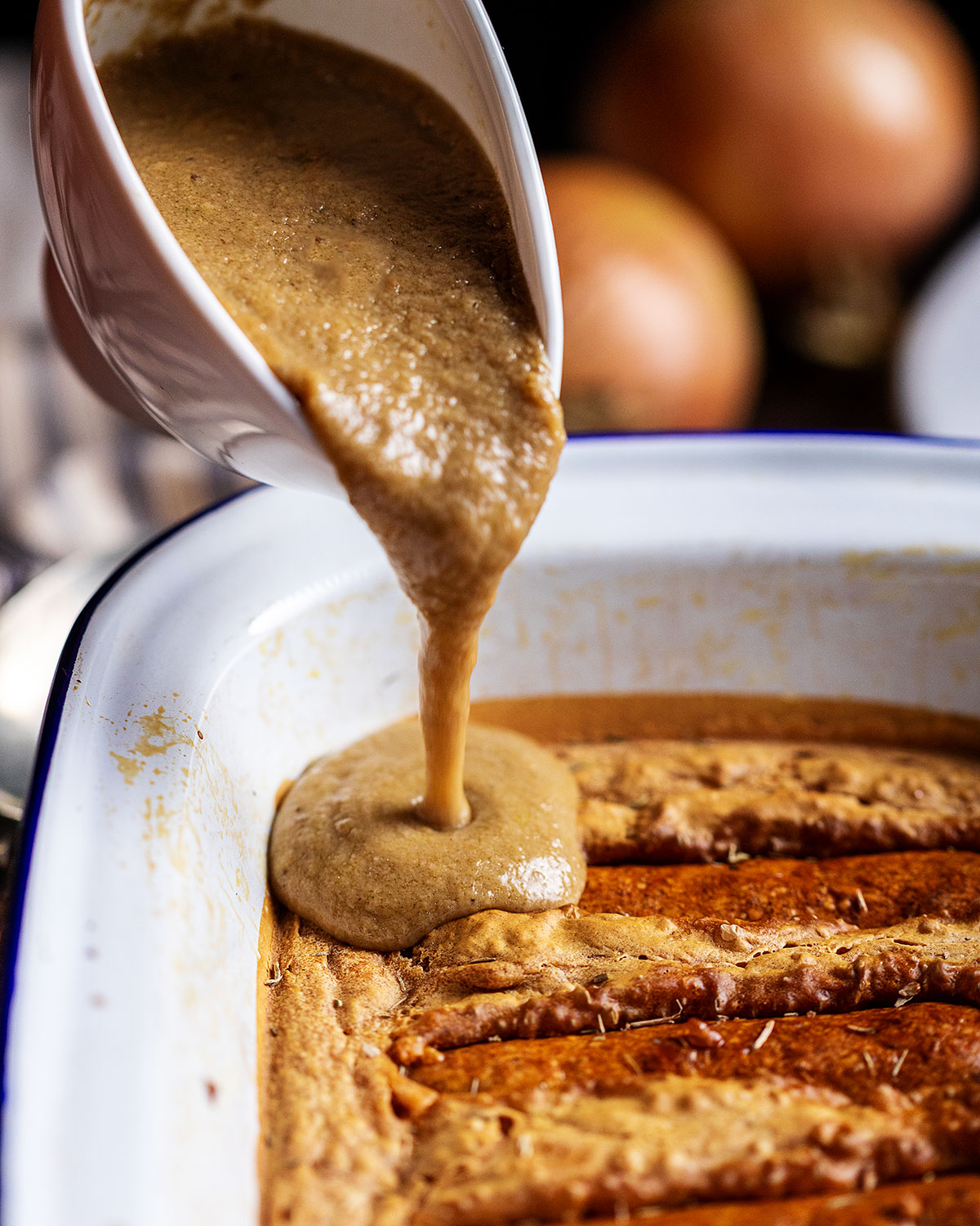 gravy poured on top