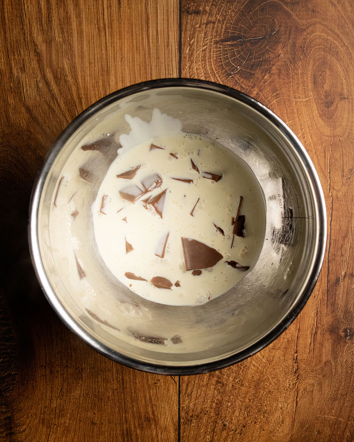 vegan cream and chocolate in a bowl