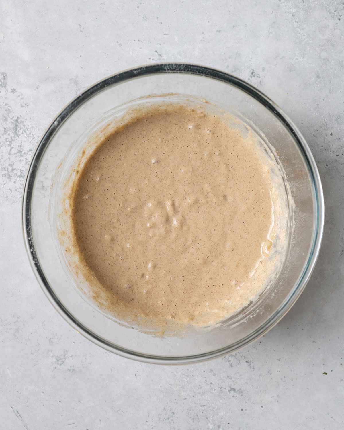 mixed pancake batter