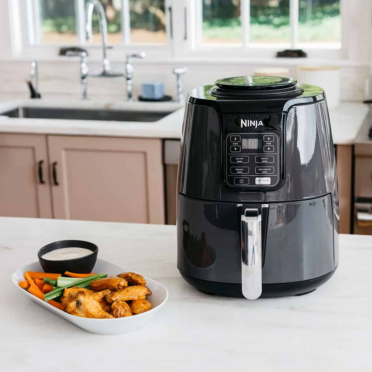 air fryer on a kitchen counter