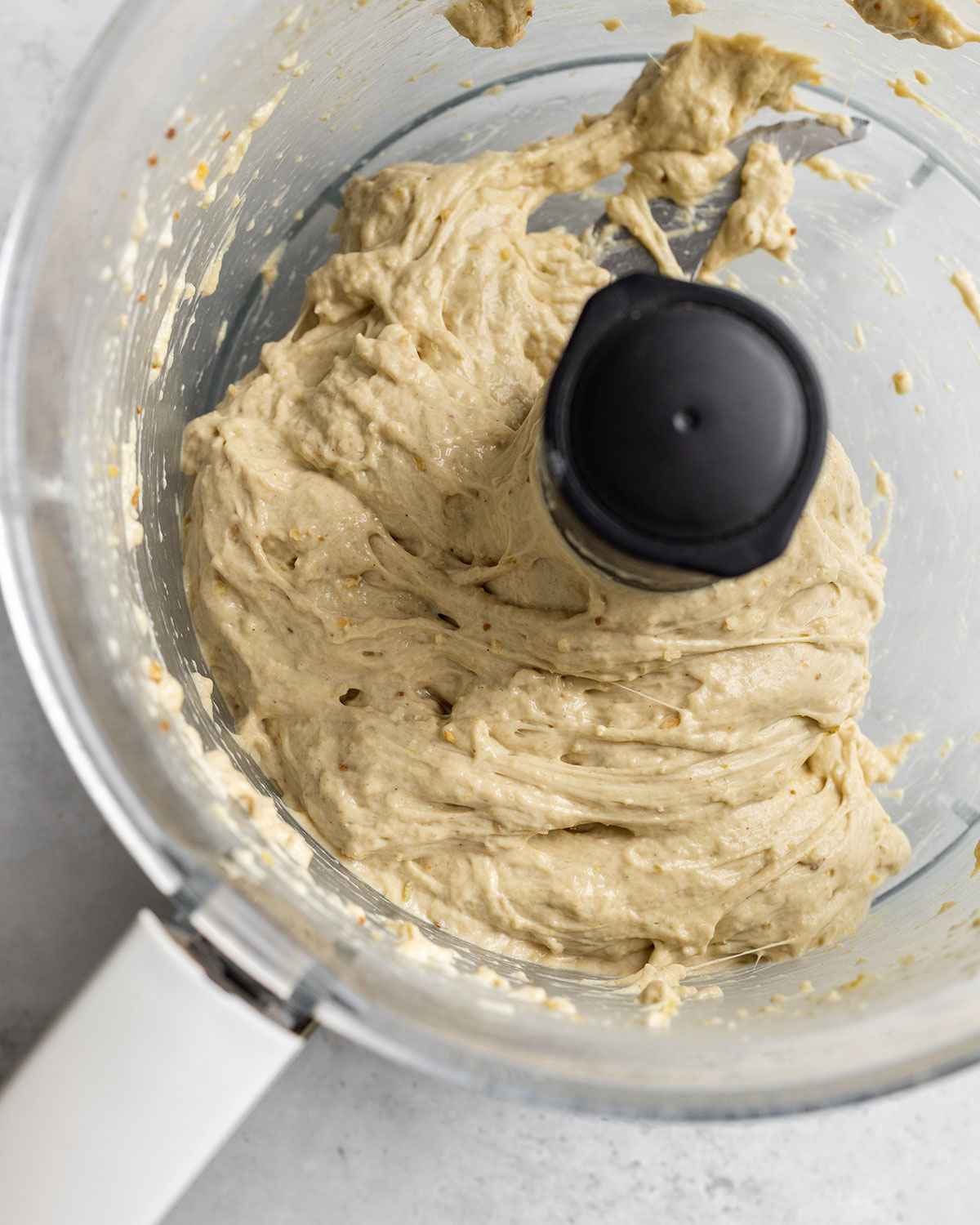 blended seitan dough in a food processor 2