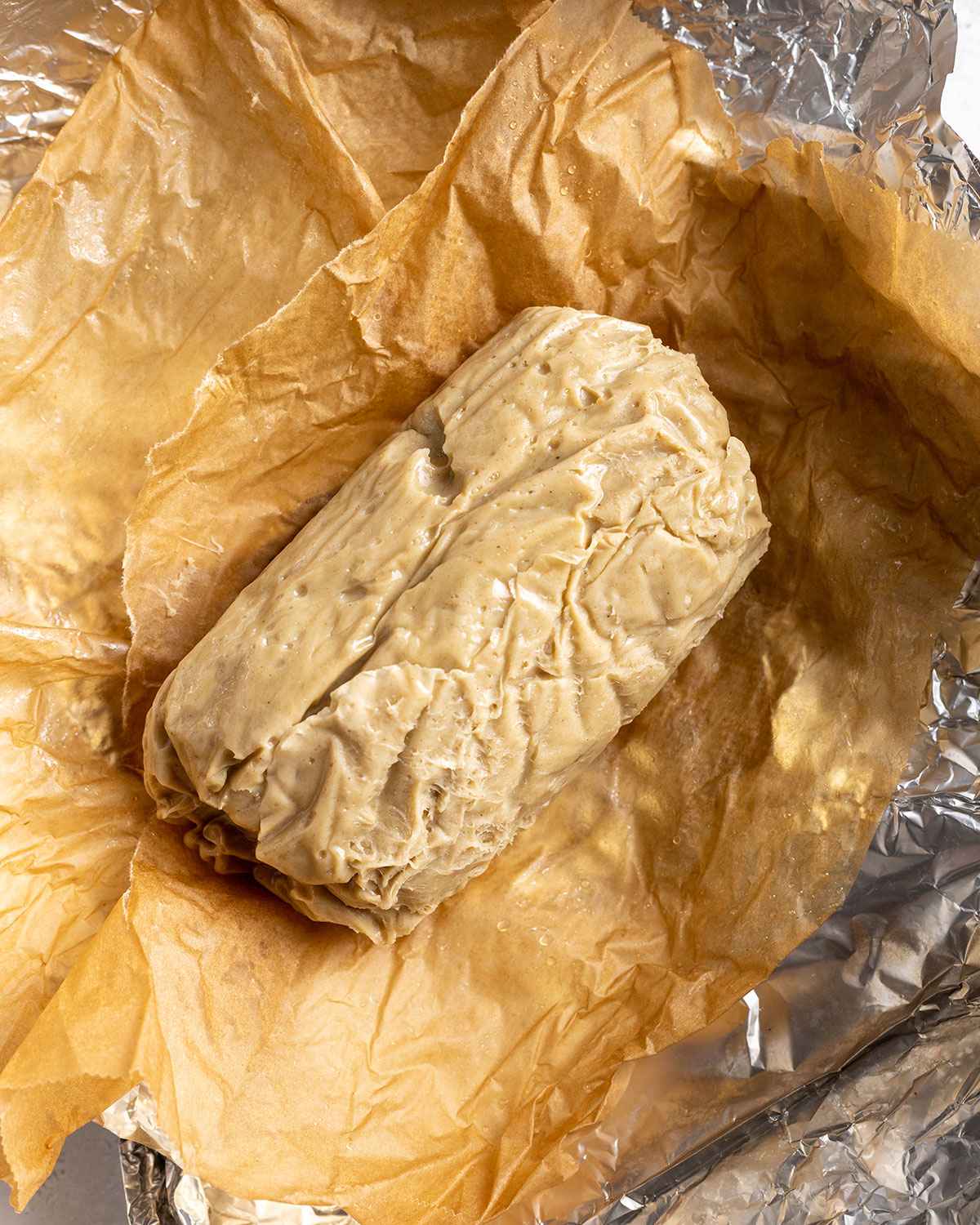 chicken style seitan after steaming