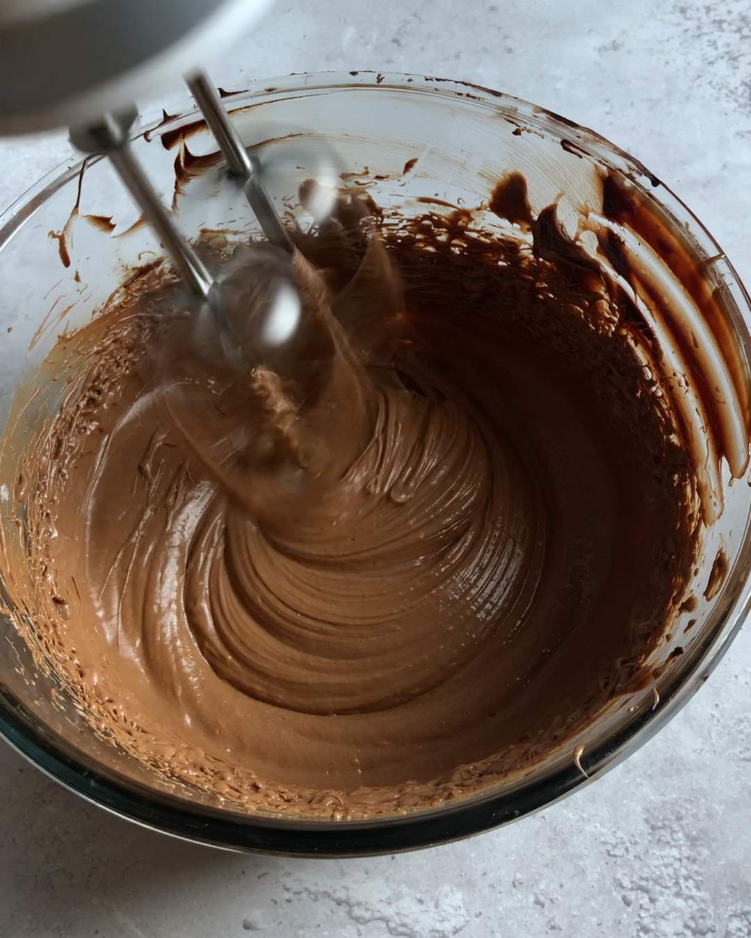 whisking vegan chocolate ganache