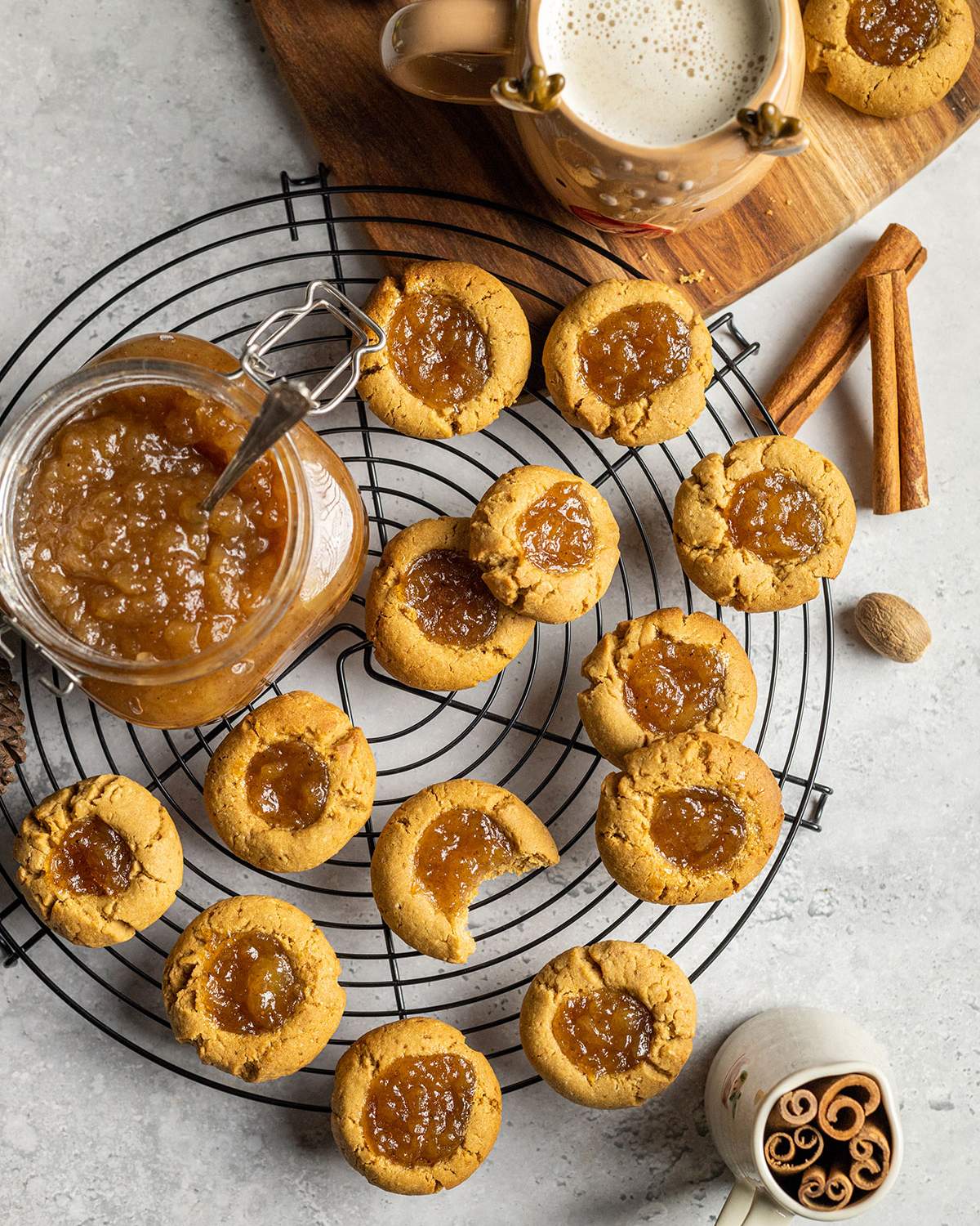 Vegan Apple Pie Thumbprint Cookies-image