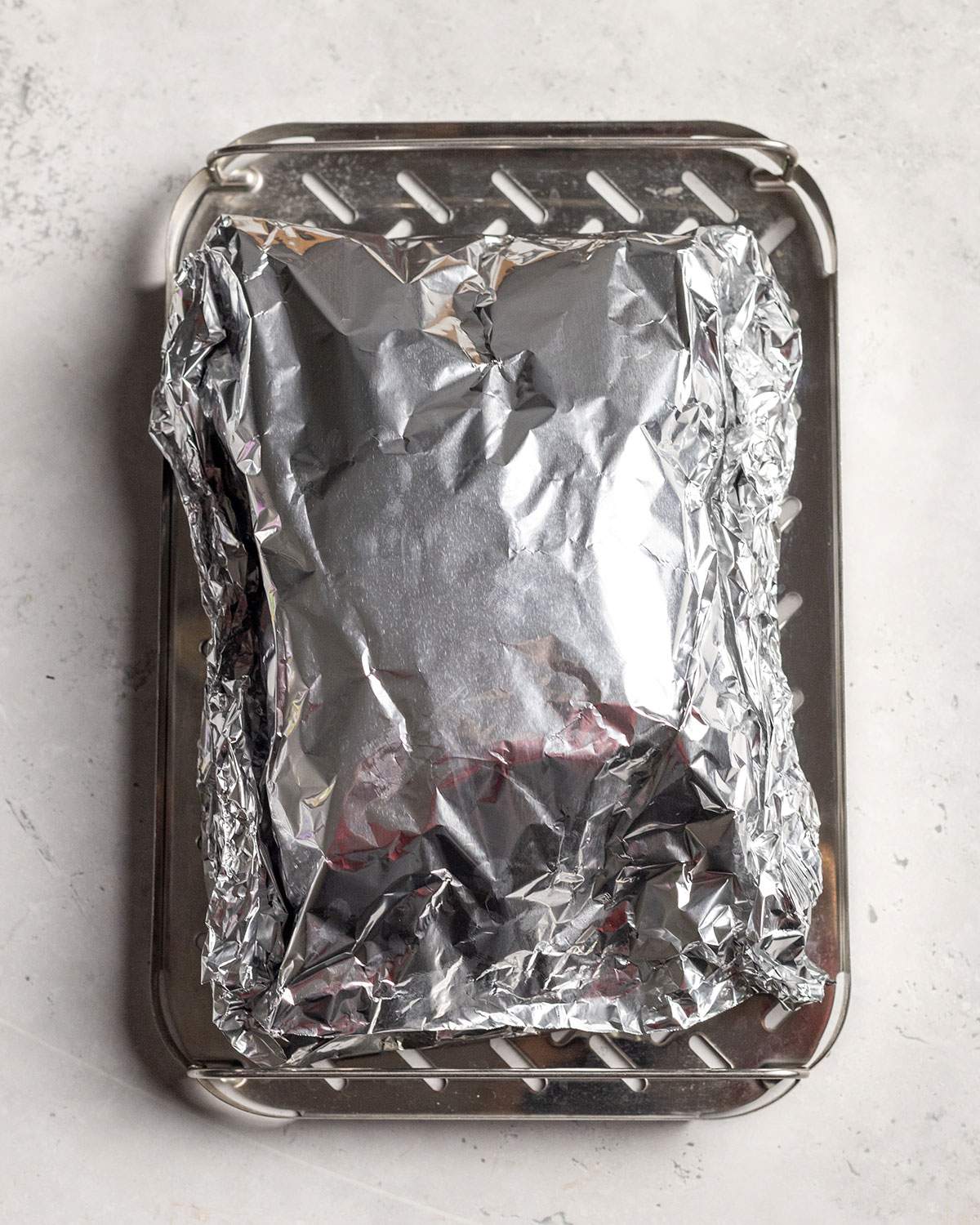 vegan turkey wrapped in kitchen foil