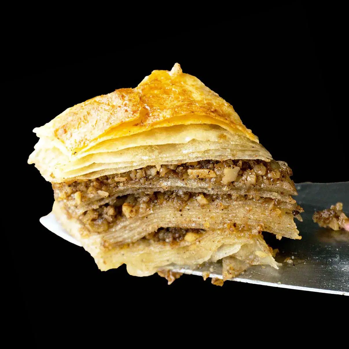 a slice of vegan baklava