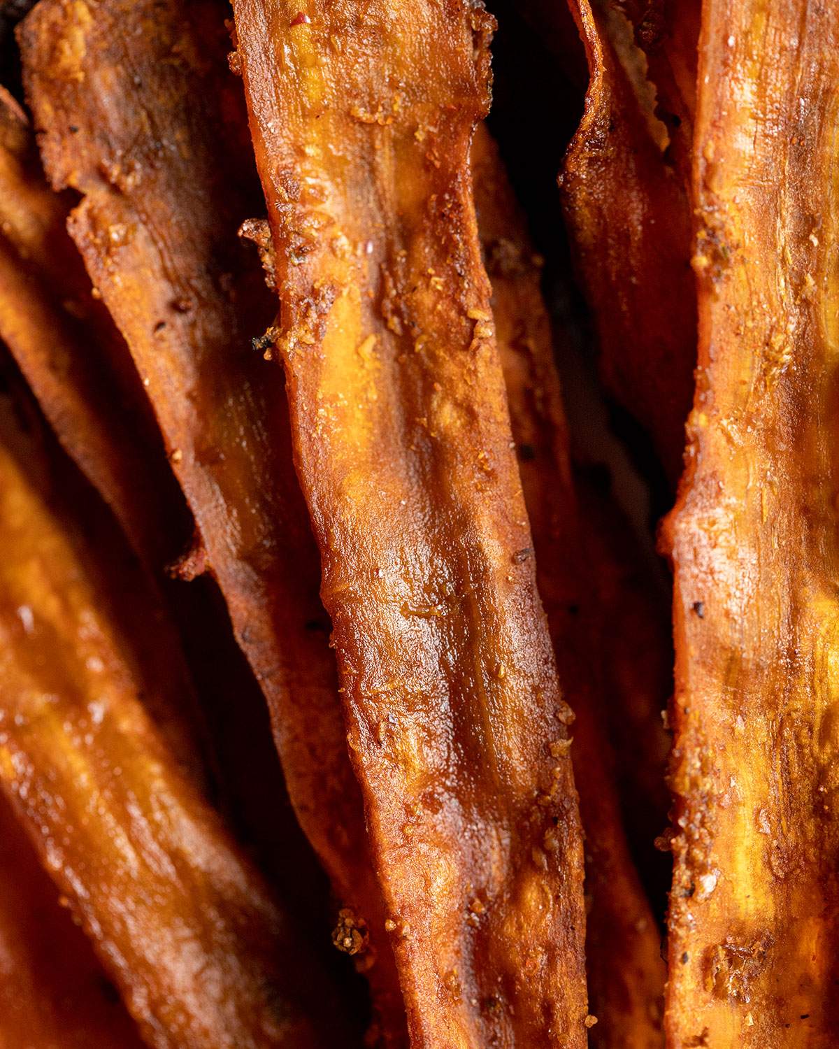 close up of carrot bacon