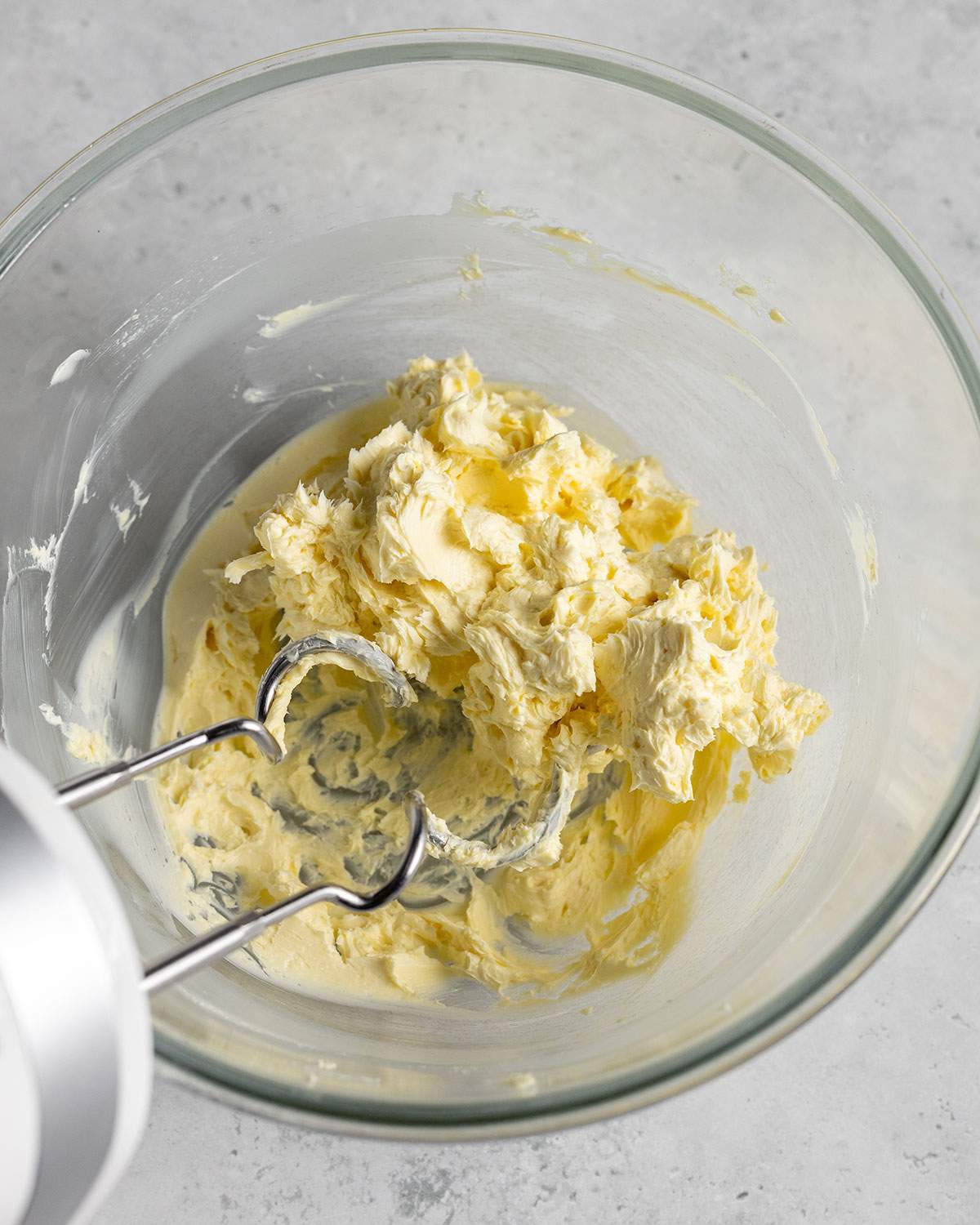mixed vegan butter in a mixing bowl