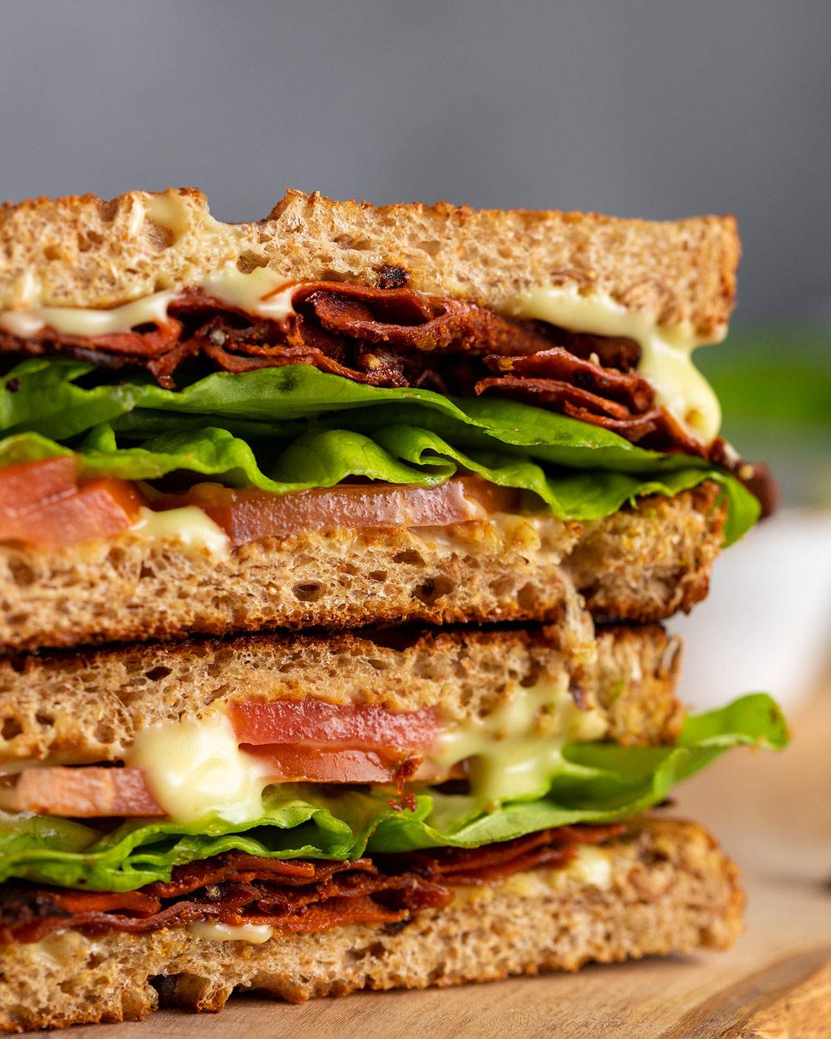 vegan blt with carrot bacon